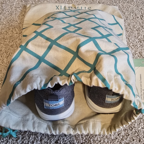 Toms Del Rey Canvas lace-up sneakers, size 8 Dark grey - Picture 10 of 10